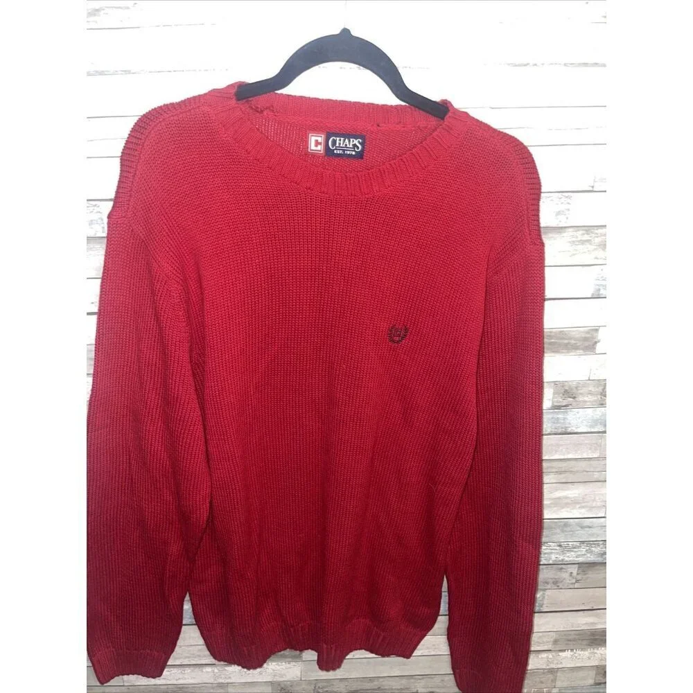 Chaps knitted sweater red Men’s size large